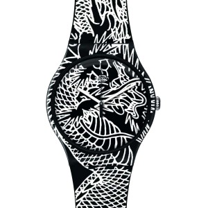 SWATCH DRACONEM Unisex watch Black Silicone Strap SUOZ150