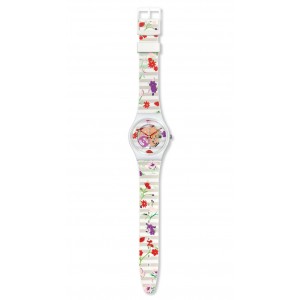 SWATCH BLOSSOMING LOVE Γυναικείο Ρολόι Πολύχρωμο Λουράκι Σιλικόνης GZ290