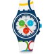 SWATCH RIO ALL AROUND Watch Chronograph White Silicone Strap SUSN100