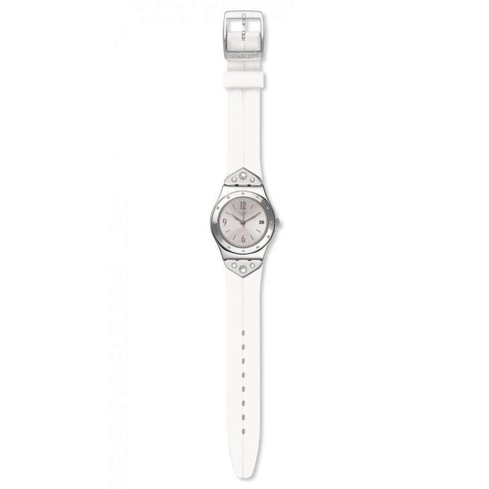 SWATCH SCINTILLATING Ρολόι γυναικείο Λευκό λουράκι σιλικόνης YLS450