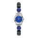 SWATCH GANGES Ρολόι γυναικείο με μπρασελέ βραχιόλι από μπλε & μαύρες πέρλες  YSS294G