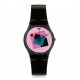 SWATCH CRAZY SQUARE Ladies watch Black Silicone strap GA109