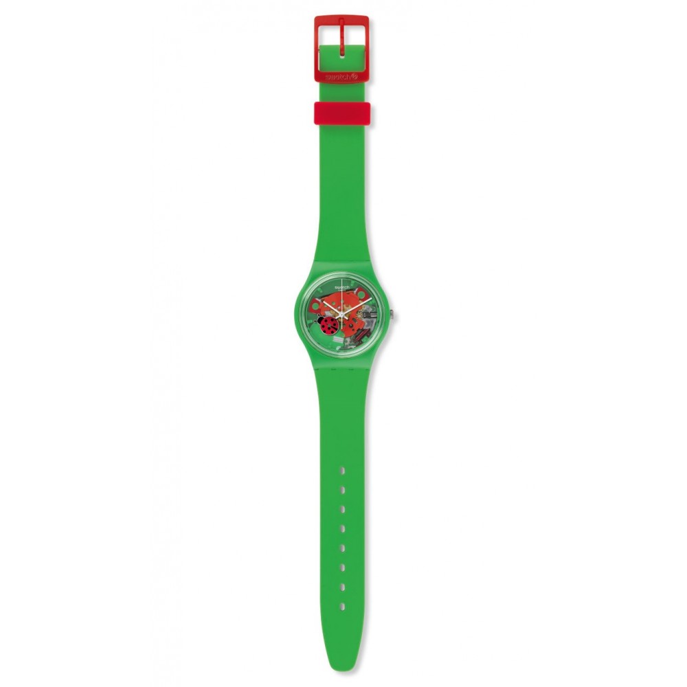 SWATCH CHOUPETTE Ladies watch Green Plastic strap GG220 SWATCH CHOUPETTE Ladies watch Green Plastic strap GG220