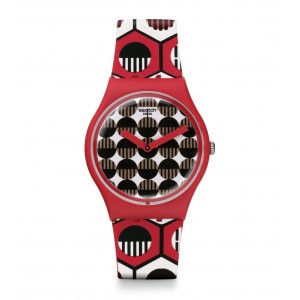 SWATCH SWAITI Γυναικείο Ρολόι Πολύχρωμο Λουράκι  Σιλικόνης GR163