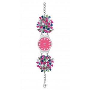 SWATCH OVER CHARM Ρολόι γυναικείο Πολύχρωμο Ανοξείδωτο Ατσάλι Μπρασελέ SFM110G SWATCH OVER CHARM Ρολόι γυναικείο Πολύχρωμο Ανοξείδωτο Ατσάλι Μπρασελέ SFM110G