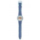 SWATCH GOING UP Ladies watch Blue Textile/Leather strap SUJN100