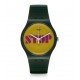 SWATCH STOP THINK TALK Unisex watch Green Silicone strap SUOG104