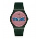 SWATCH STOP THINK TALK Unisex watch Green Silicone strap SUOG104