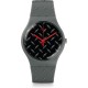 SWATCH TEXT-URE Unisex Ρολόι Γκρι Λουράκι Σιλικόνης SUOM102