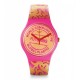 SWATCH FUTURING BY EVA & ADELE Ladies watch Fuchsia and gold Silicone strap SUOZ200