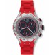 SWATCH RED ATTACK Men's watch - chronograph Red Silicone/ Aluminioum Bracelet YYS4018AG
