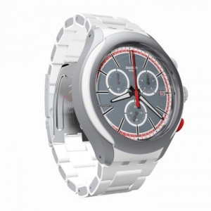 SWATCH WHITE ATTACK Men's watch - chronograph White Silicone/ Aluminioum Bracelet YYS4019AG