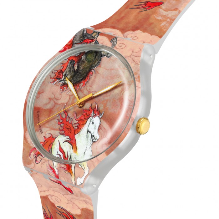 SWATCH RIDING THE CLOUDS Ρολόι Λουρί Σιλικόνης SUOZ369