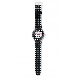 SWATCH DOTTAMI Ladies watch Black and white Silicone Strap SUUK107