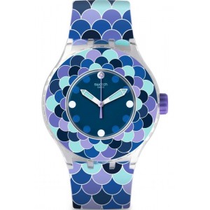 SWATCH PEDRINHA AZUL Ladies watch Blue Silicone Strap SUUK110