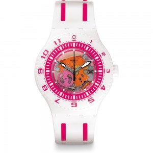 SWATCH FEEL THE WAVE ΡΟΛΟΙ Γυναικείο Λευκό Λουρί Σιλικόνης SUUW101