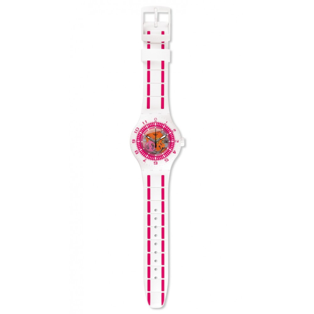 SWATCH FEEL THE WAVE ΡΟΛΟΙ Γυναικείο Λευκό Λουρί Σιλικόνης SUUW101