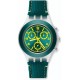 SWATCH COLESLAW ΡΟΛΟΙ Χρονογράφος Unisex Πράσινο Υφασμάτινο/Δερμάτινο Λουράκι SVCK4070