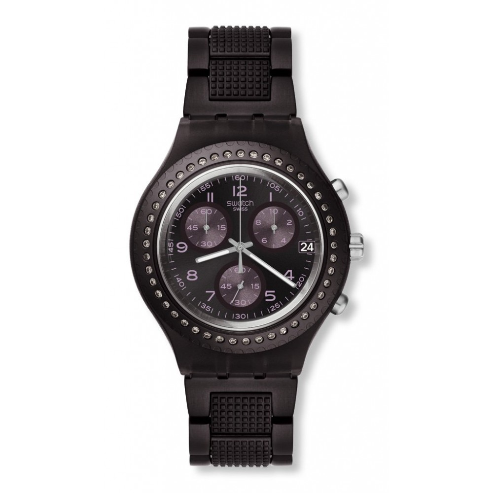 SWATCH TOBACCO SCENT Ladies watch chronograph Purple Aluminioum Bracelet SVCV4000AG SWATCH TOBACCO SCENT Ladies watch chronograph Purple Aluminioum Bracelet SVCV4000AG