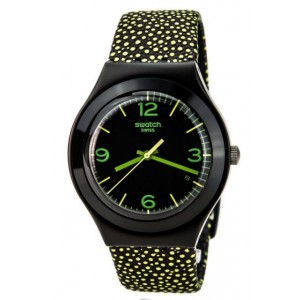 SWATCH YELLOW DROPS ΡΟΛΟΙ Γυναικείο Κίτρινο Δερμάτινο Λουρί  YGB4004