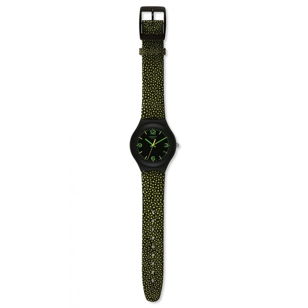 SWATCH YELLOW DROPS ΡΟΛΟΙ Γυναικείο Κίτρινο Δερμάτινο Λουρί  YGB4004