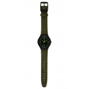 SWATCH YELLOW DROPS ΡΟΛΟΙ Γυναικείο Κίτρινο Δερμάτινο Λουρί  YGB4004