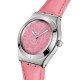 SWATCH PINK PETAL PROMISE Ρολόι Γυναικείο Ροζ Δερμάτινο Λουρί YLS234