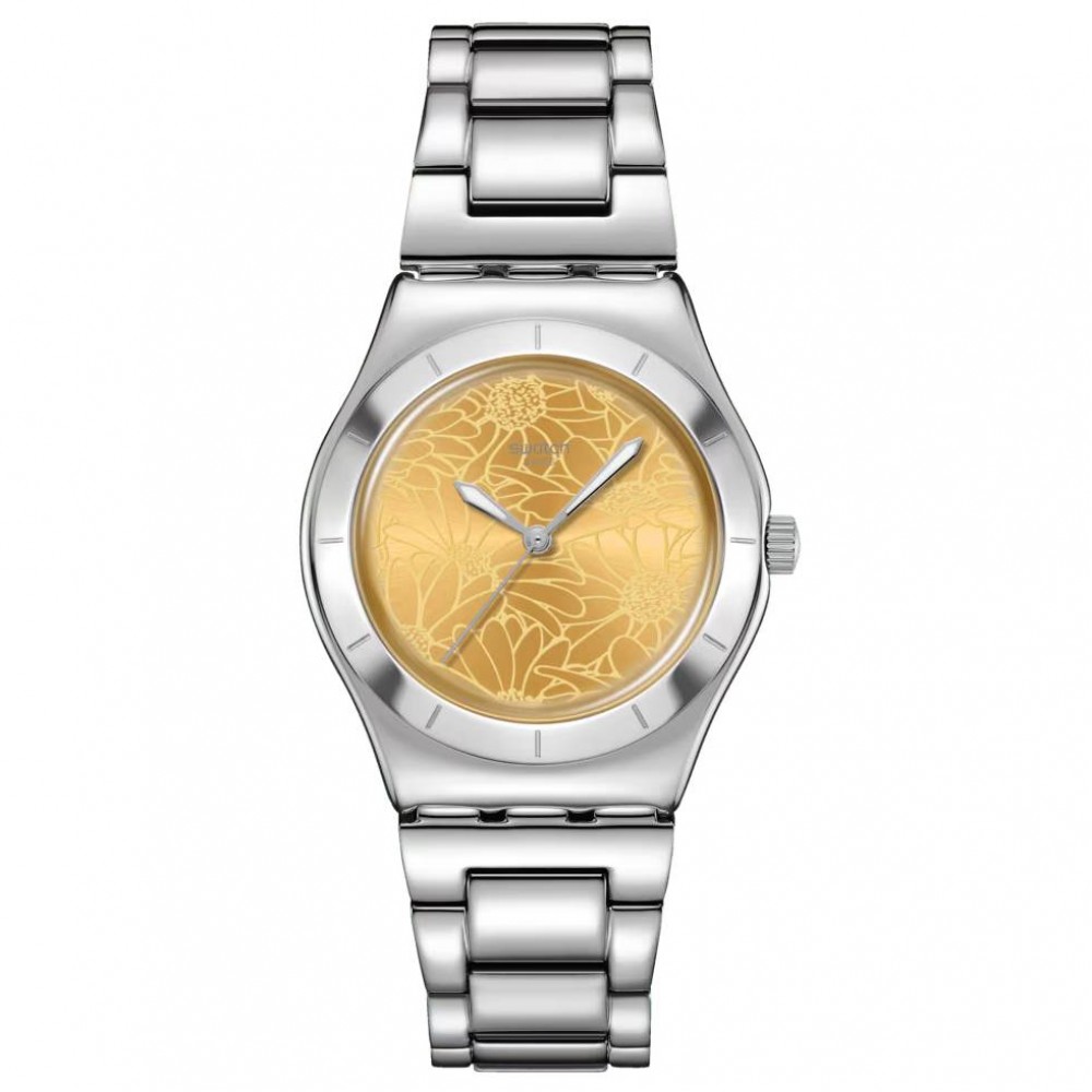 SWATCH PETAL SWIRL Ρολόι Γυναικείο Ασημί Ανοξείδωτο Ατσάλι YLS236G