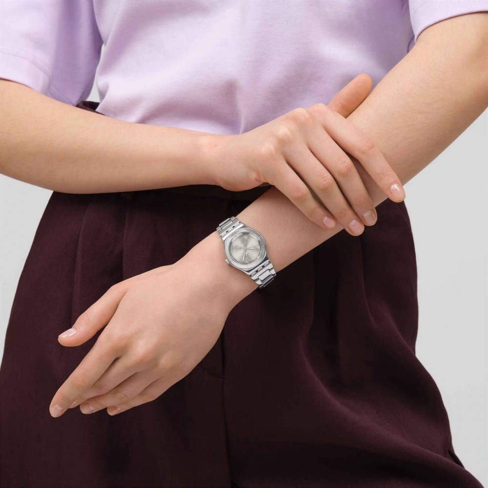 SWATCH PETAL BLISS Ρολόι Γυναικείο Ασημί Ανοξείδωτο Ατσάλι YLS237G
