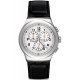 SWATCH L'IMPOSANTE ΡΟΛΟΙ Ανδρικό Μαύρο Δερμάτινο Λουρί YOS451