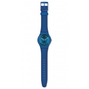 SWATCH CYDERALBLUE Ρολόι Unisex Μπλε  Λουράκι Σιλικόνης SUON143 
