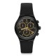 SWATCH CRAZY FOR PRECIOUS Unisex watch Chronograph Black Rubber Strap YVB408