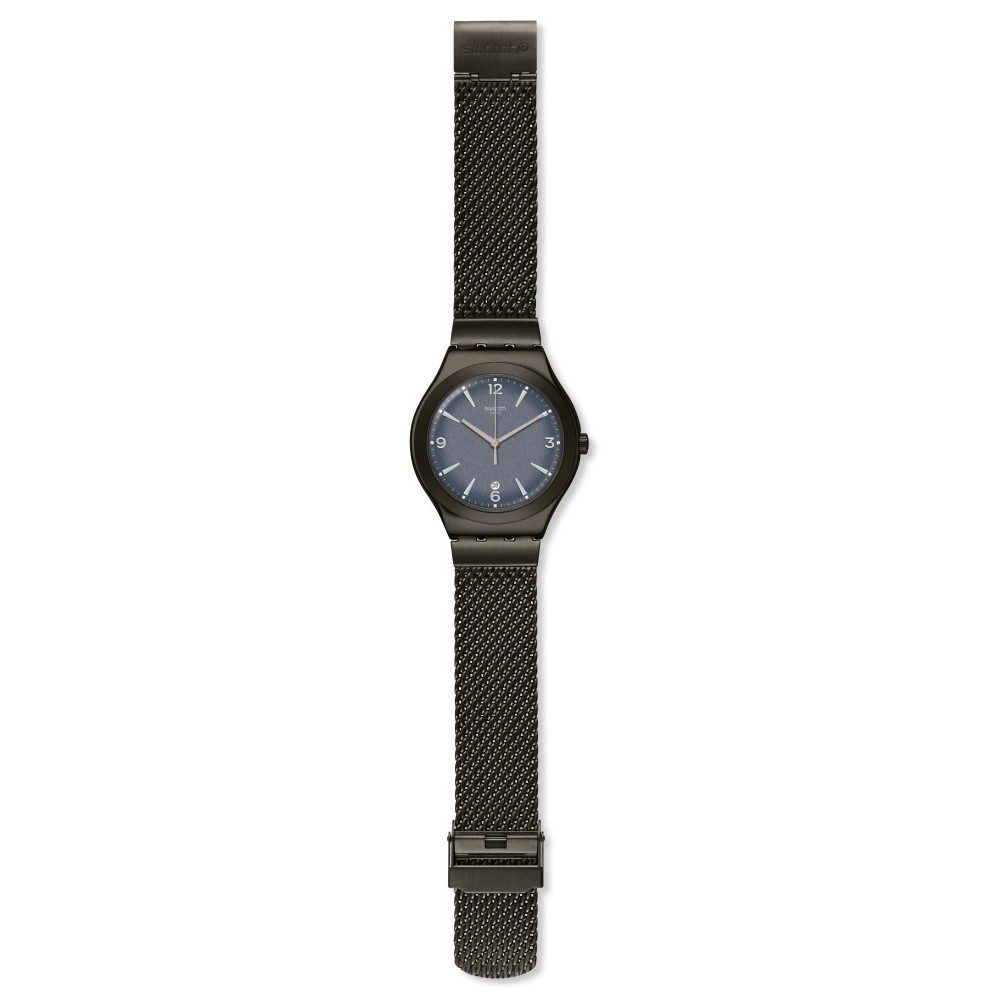 SWATCH MESH O'LIGHT Unisex Watch Grey Stainless Steel Bracelet YWM403M