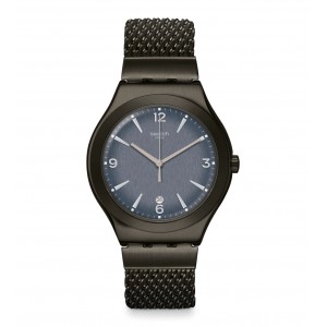 SWATCH MESH O'LIGHT Unisex Watch Grey Stainless Steel Bracelet YWM403M