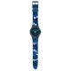 SWATCH CAMOUCLOUDS Watch Unisex Blue Silicone Strap SUON140 