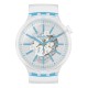SWATCH BlueInJelly Watch White Silicone strap SO27E105