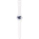 SWATCH TIME TO BLUE SMALL Unisex Ρολόι Λευκό Λουράκι από Υλικό βιολογικής προέλευσης SO31W103