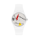 SWATCH WHI_MEM M Unisex Ρολόι Λευκό Λουράκι από Υλικό βιολογικής προέλευσης SO31W106 