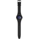 SWATCH TIME TO BLUE BIG Unisex Ρολόι Μαύρο Λουράκι  Υλικό βιολογικής προέλευσης SO32B109 