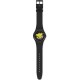 SWATCH TIME TO YELLOW BIG Unisex Ρολόι Μαύρο Λουράκι  Υλικό βιολογικής προέλευσης SO32B111  