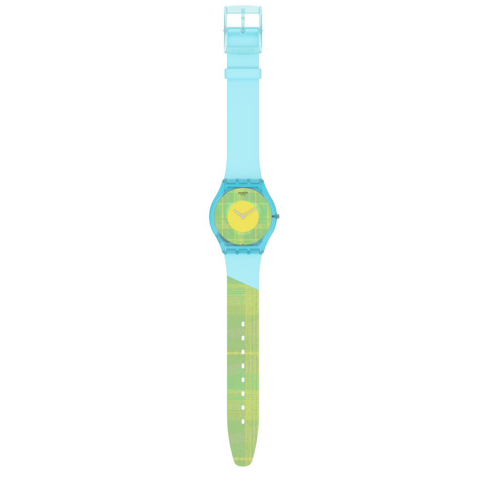 SWATCH ACID MADRAS 03 Ρολόι Γυναικείο Μπλε Λουράκι Σιλικόνης SS08Z104