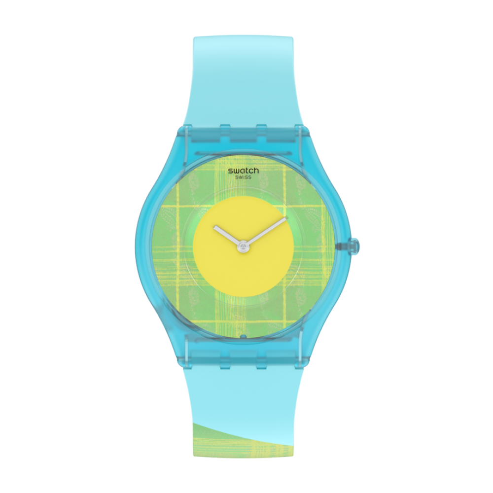 SWATCH ACID MADRAS 03 Ρολόι Γυναικείο Μπλε Λουράκι Σιλικόνης SS08Z104