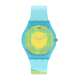 SWATCH ACID MADRAS 03 Ρολόι Γυναικείο Μπλε Λουράκι Σιλικόνης SS08Z104