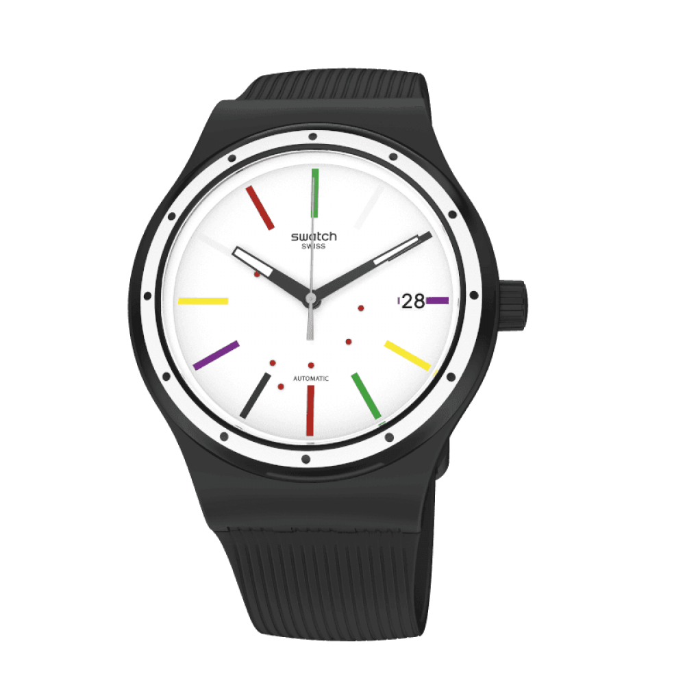 SWATCH SISTEM COL-ORA Automatic Ρολόι Ανδρικό Μαύρο Λουράκι Σιλικόνης SUTB408 SWATCH SISTEM COL-ORA Automatic Ρολόι Ανδρικό Μαύρο Λουράκι Σιλικόνης SUTB408