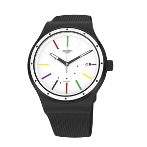 SWATCH SISTEM COL-ORA Automatic Ρολόι Ανδρικό Μαύρο Λουράκι Σιλικόνης SUTB408 SWATCH SISTEM COL-ORA Automatic Ρολόι Ανδρικό Μαύρο Λουράκι Σιλικόνης SUTB408