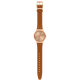 SWATCH BROWN QUILTED Ρολόι Γυναικείο Καφέ Λουράκι Δερμάτινο SYXG115
