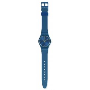 SWATCH PEARLYBLUE Unisex Ρολόι Μπλε Λουράκι Σιλικόνης GN417