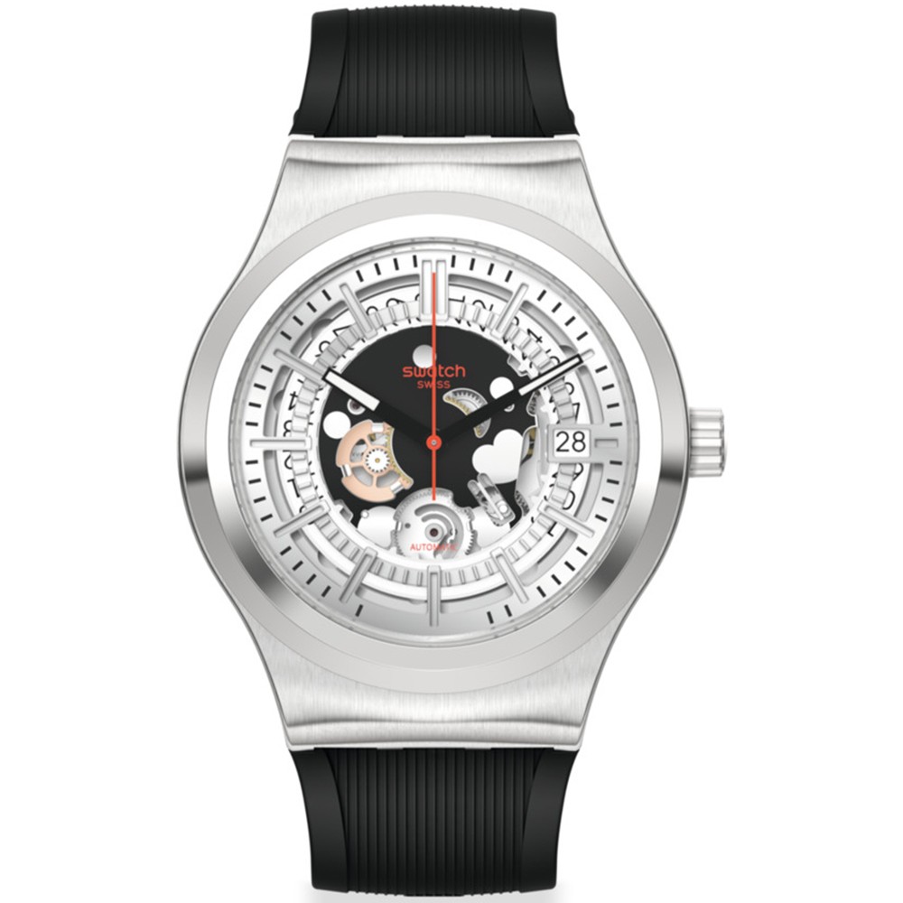 SWATCH SISTEM THROUGH AGAIN Automatic Ρολόι Ανδρικό Μαύρο Καουτσούκ Λουράκι YIS431 SWATCH SISTEM THROUGH AGAIN Automatic Ρολόι Ανδρικό Μαύρο Καουτσούκ Λουράκι YIS431