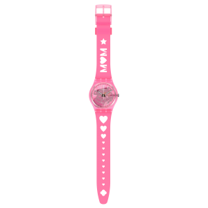 SWATCH LOVE WITH ALL THE ALPHABET ΡΟΛΟΙ Γυναικείο Ροζ Λουρί Σιλικόνης GZ354