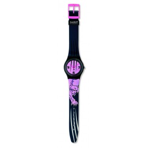 SWATCH MARKED TERRITORY ΡΟΛΟΙ Γυναικείο Πολύχρωμο Λουρί Σιλικόνης SKB105